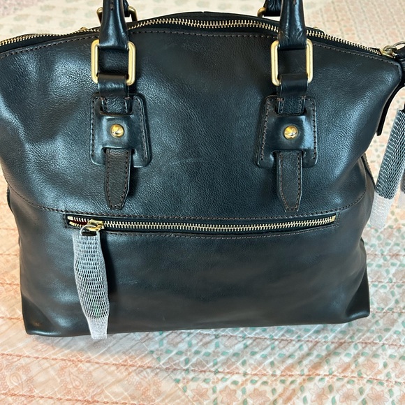 Dooney & Bourke Florentine Leather Clayton Satchel in Black, Excellent Used Cond - Picture 13 of 16